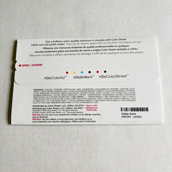 *Retired* Color Street: Pebble Rebel | Marble Pastel Pink Spring Swirl Peach - Picture 4 of 10